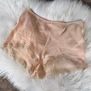 Olga vintage silk lace trimmed tap pants panties GVc size small